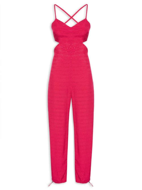 Macacão Feminino Losangos – Rosa