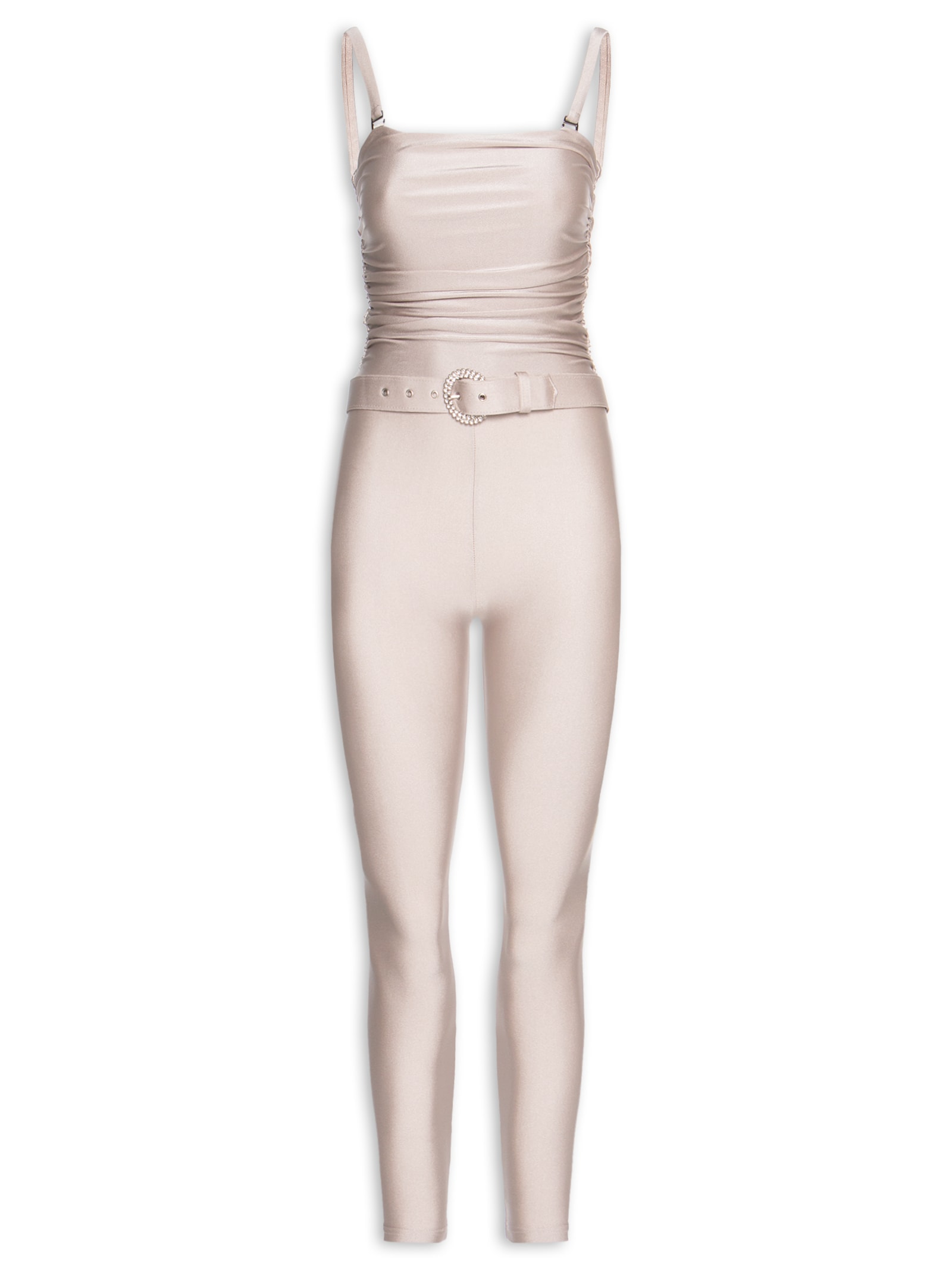 Macacão Feminino Lycra Estampado Bardot Oyster Prateado Forlegs