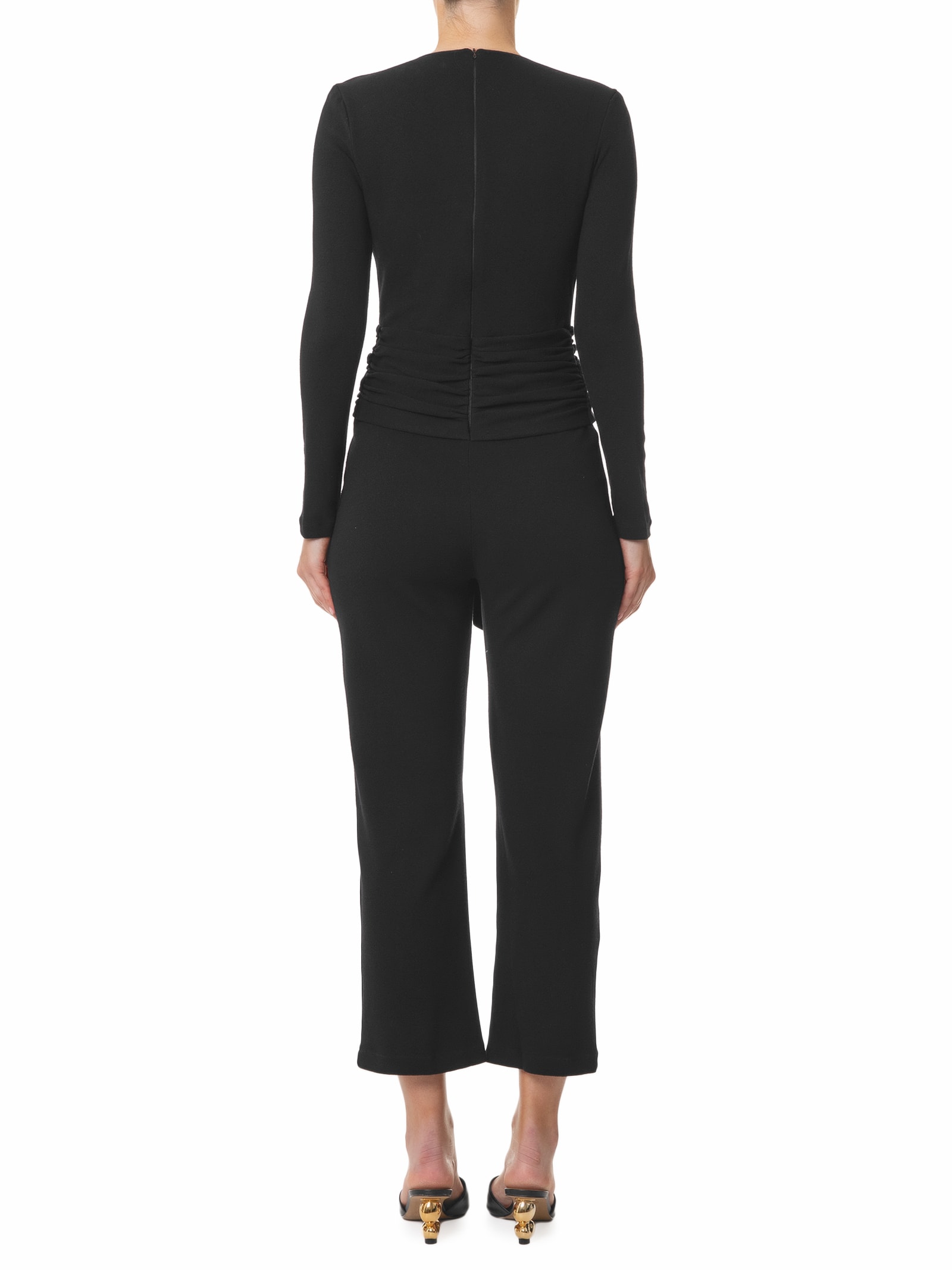 Macacão Feminino Manga Longa Decote Torcido Preto  Animale