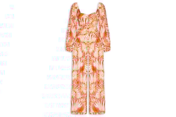 Macacão Feminino Manga Mar De Conchas  - Rosa