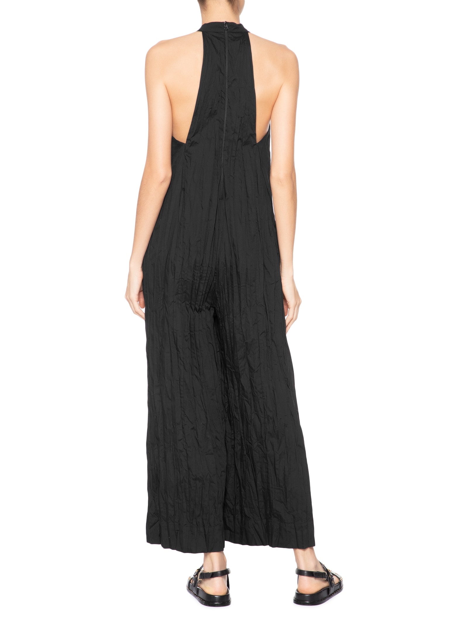 Macacão Feminino Nadador Wrinkle Tricoline Preto Osklen