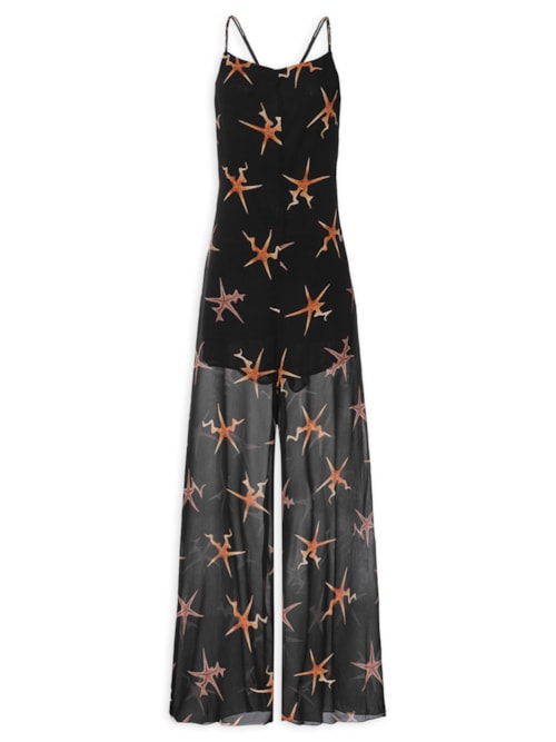 Macacão Feminino Over Fig Starfish Resort – Preto