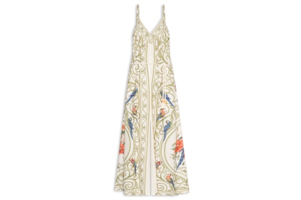 Macacão Feminino Pantalona Arabesco Tropical – Bege