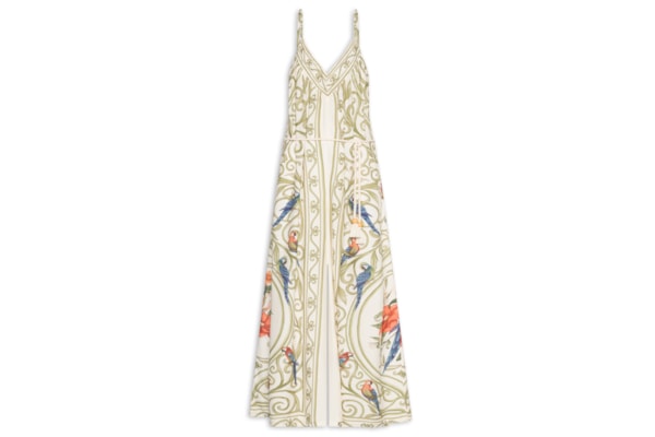 Macacão Feminino Pantalona Arabesco Tropical – Bege