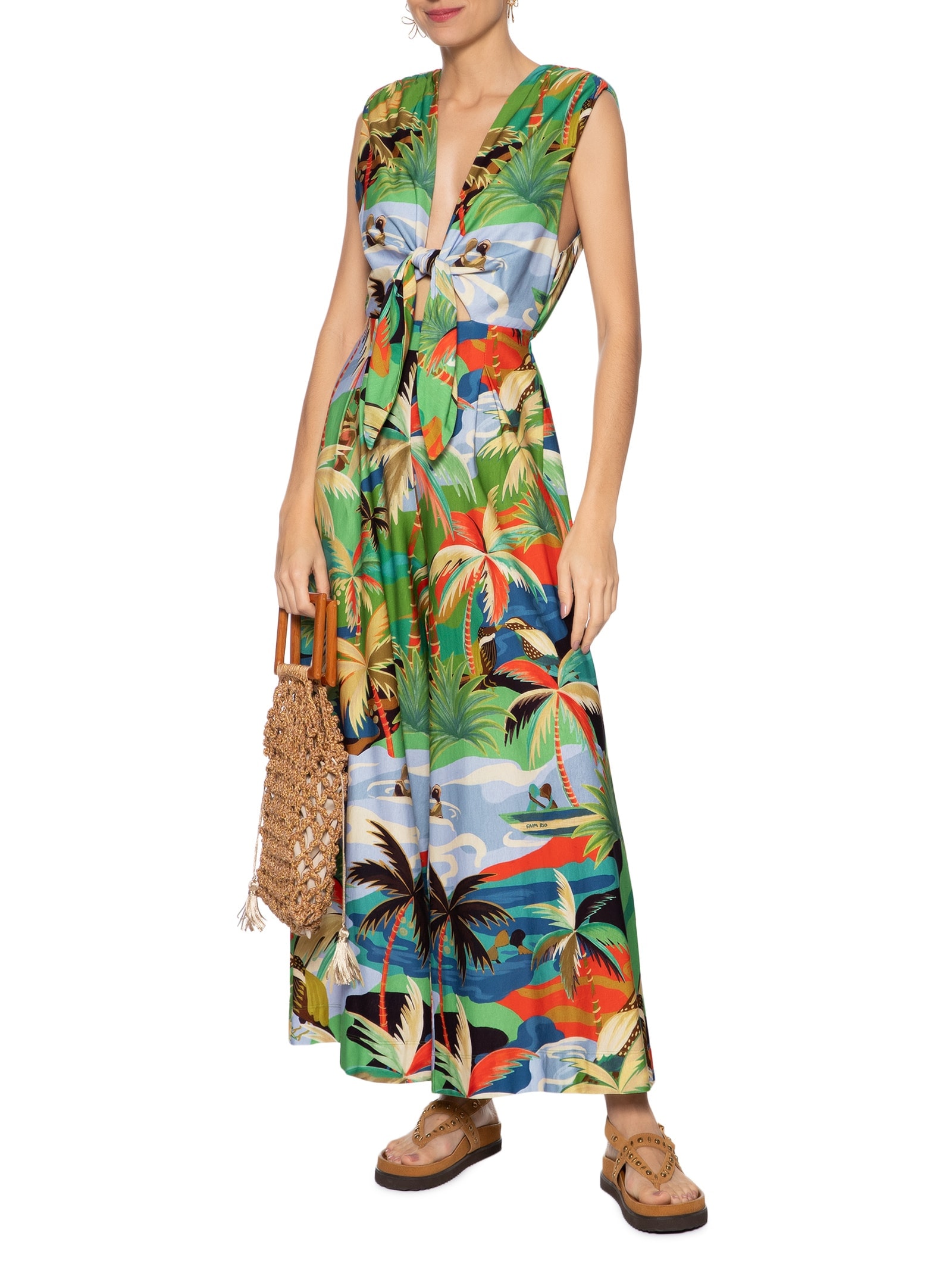 Macacão Feminino Pantalona Bem Querer Verde Farm