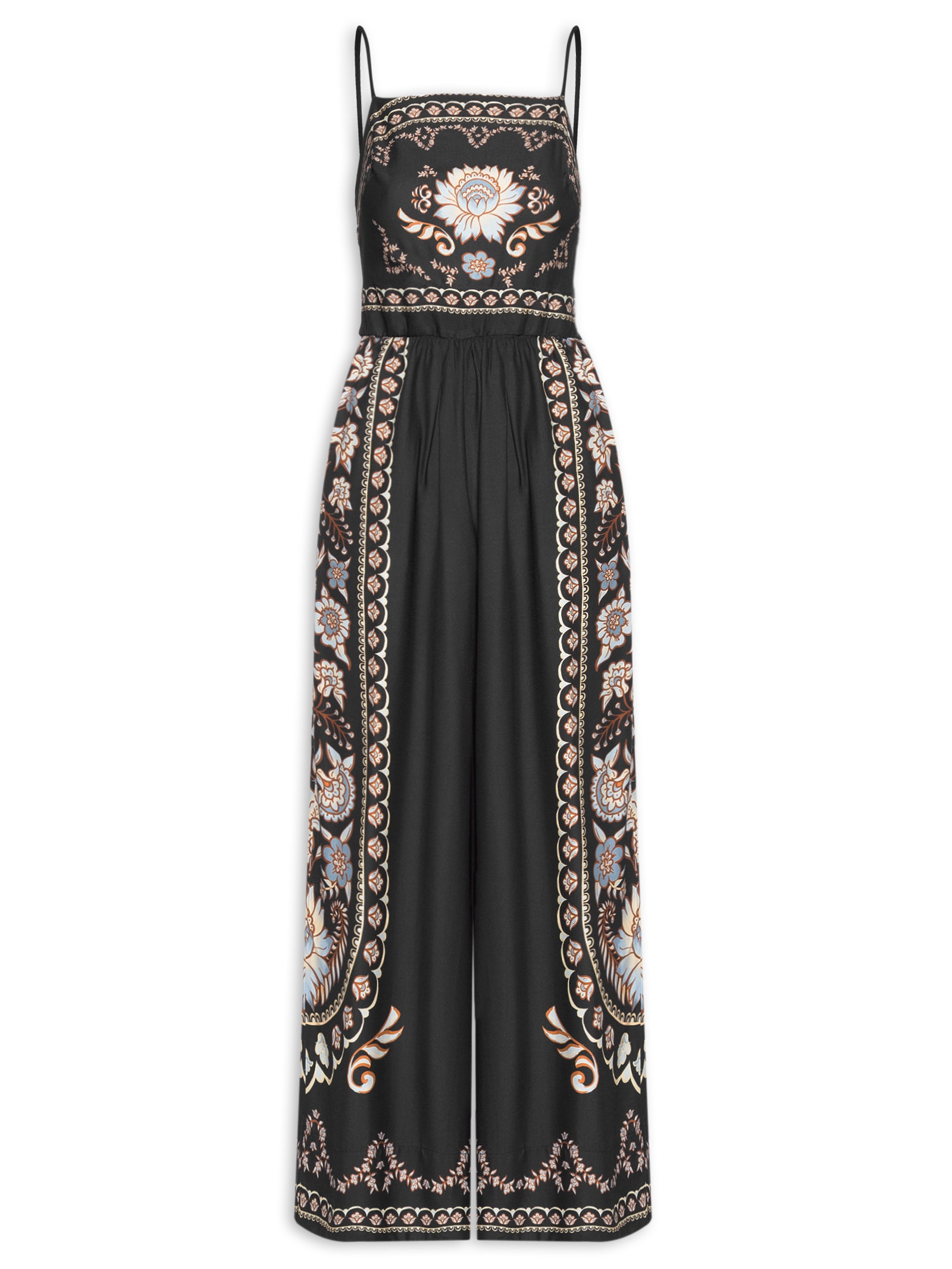 Macacão Feminino Pantalona Daniela Preto Farm