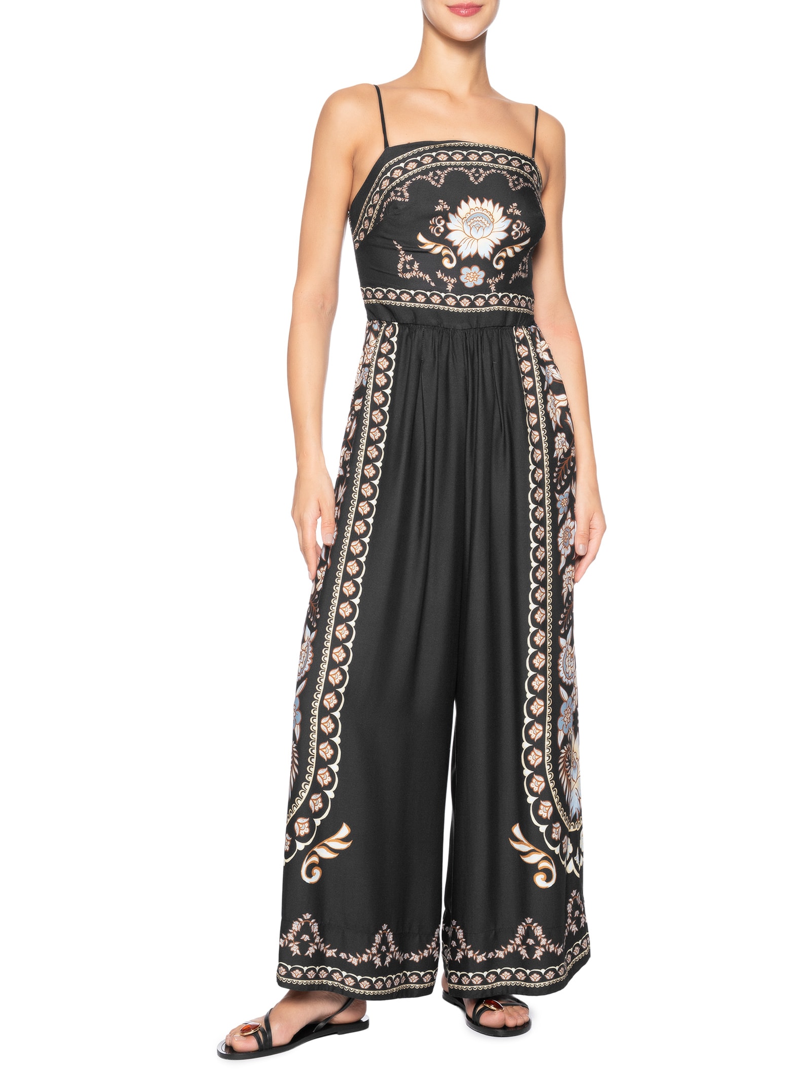 Macacão Feminino Pantalona Daniela Preto Farm