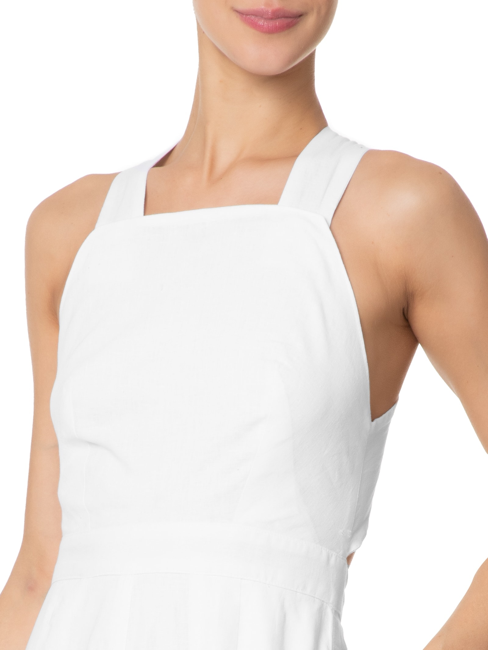 Macacão Feminino Pespontado Branco Osklen