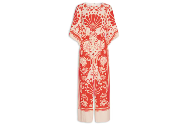 Macacão Feminino Poly Marocain - Vermelho