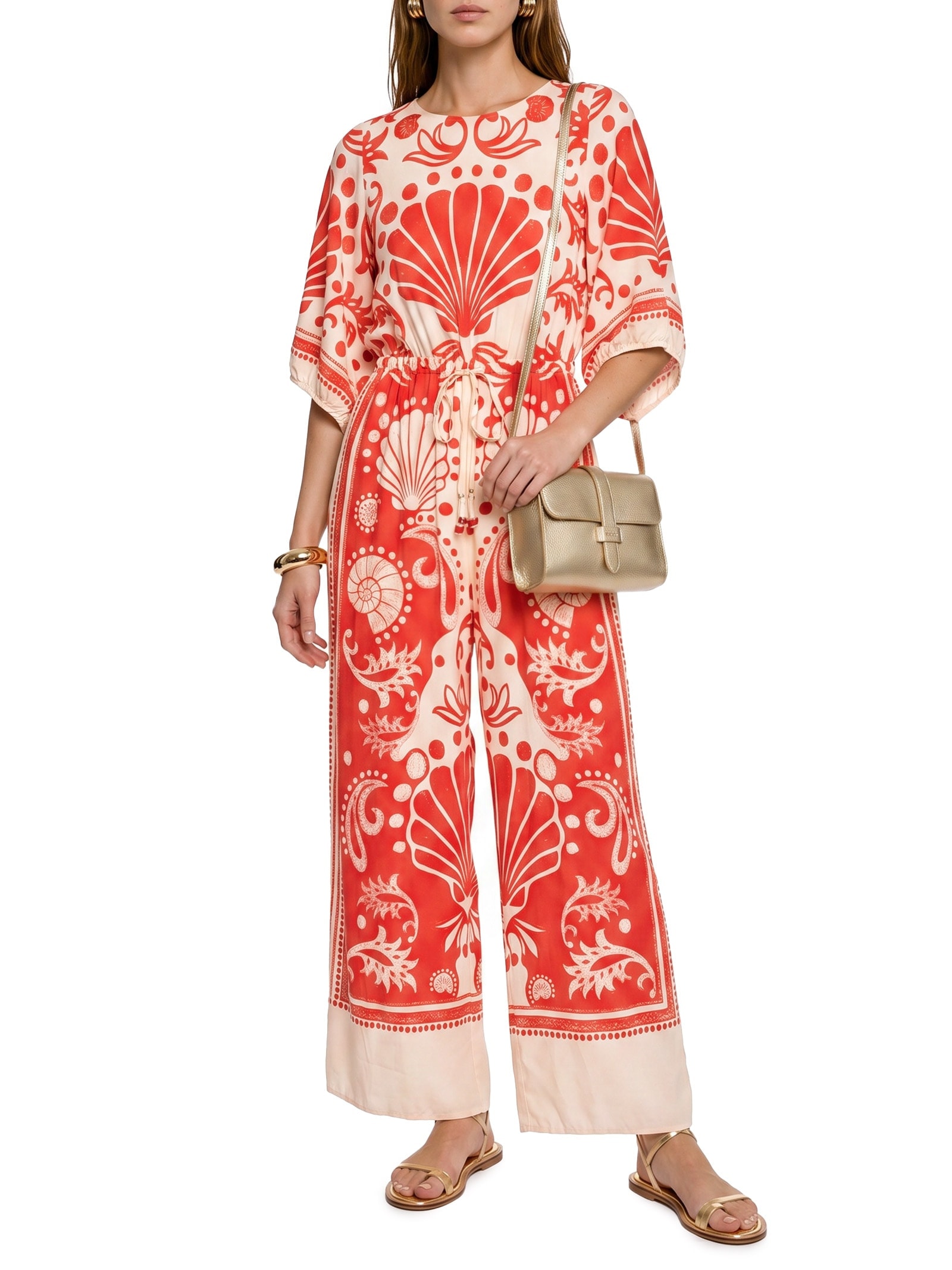 Macacão Feminino Poly Marocain Vermelho Lez A Lez