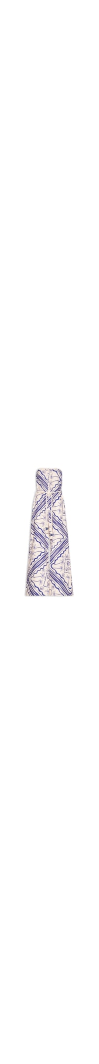 Macacão Feminino Sem Alças Cinto Corda - Azul