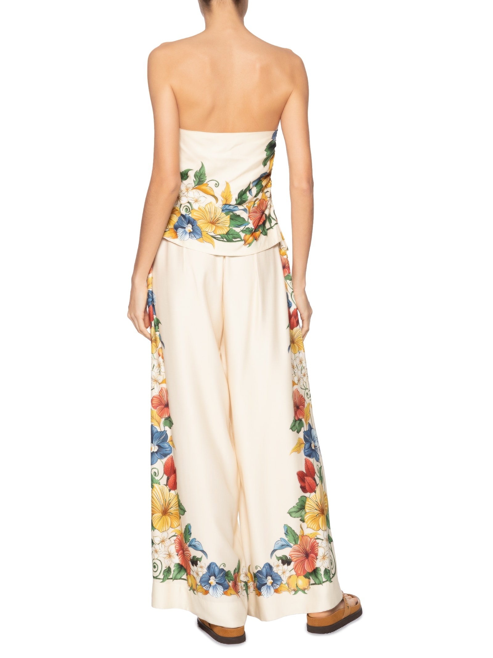 Macacão Feminino Sem Alças Tropicalzinho Lenço Amarelo Farm