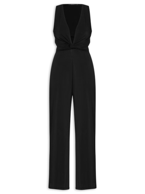 Macacão Feminino Sem Manga Amarração – Preto