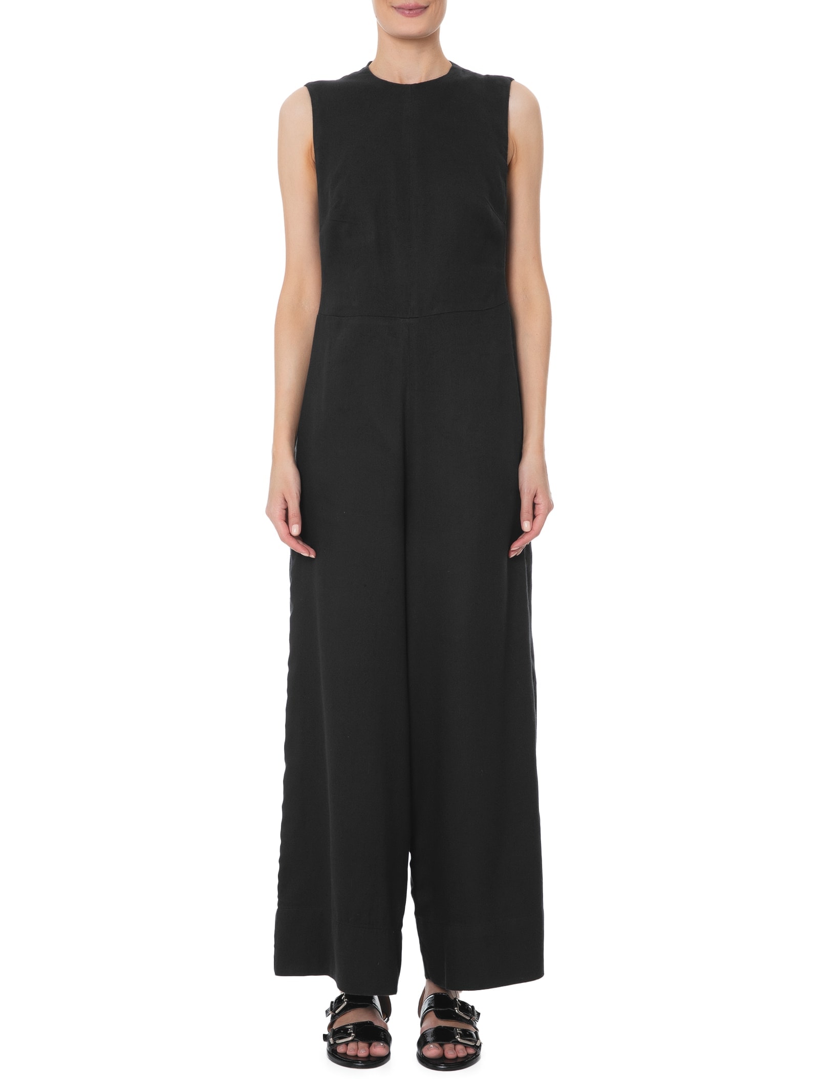 Macacão Feminino Sleeveless Linen Preto Osklen