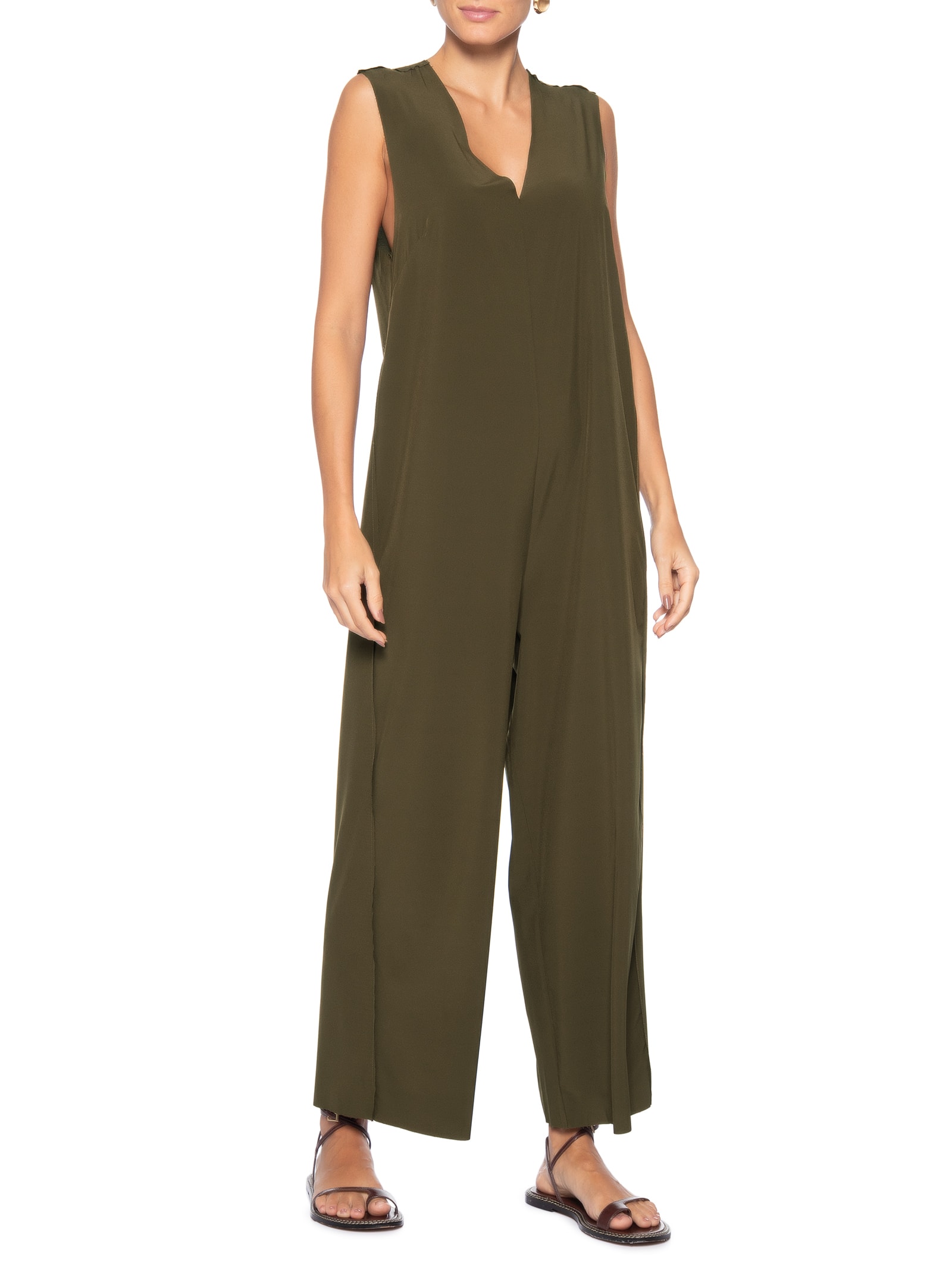 Macacão Feminino Superlight V Marrom Osklen