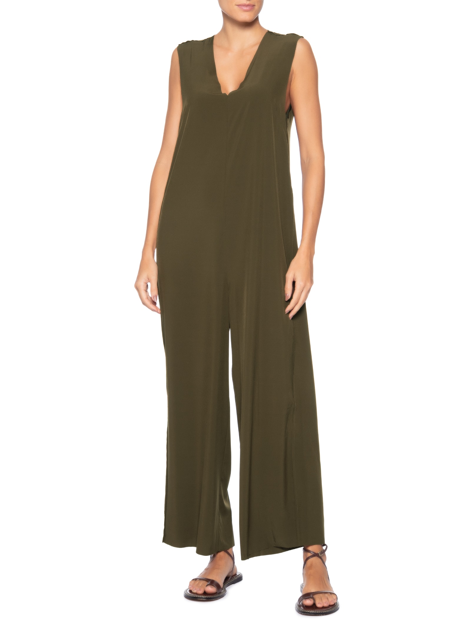 Macacão Feminino Superlight V Marrom Osklen