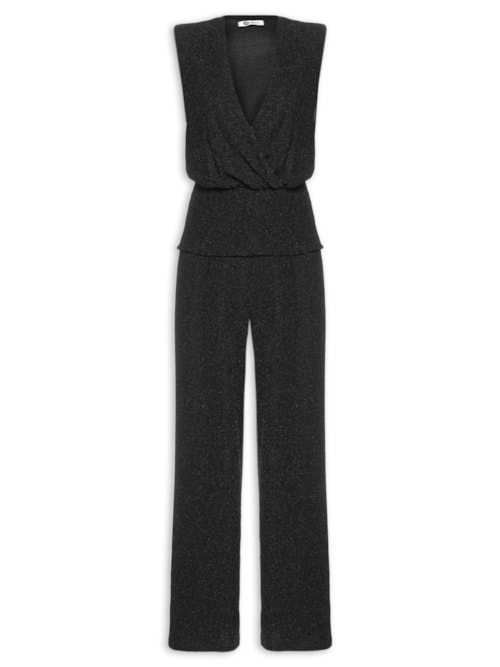 Macacão Feminino Texturizado - Preto