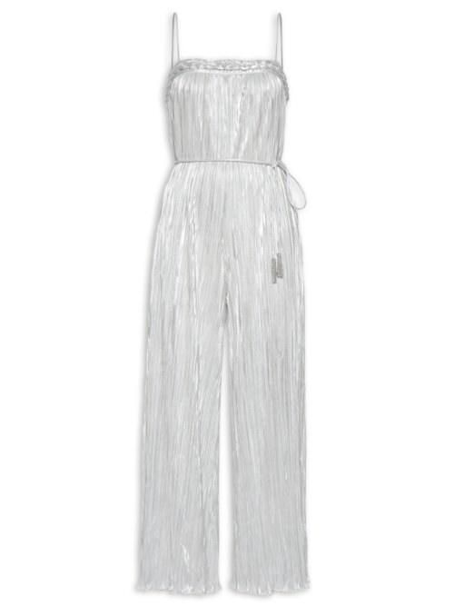 Macacão Feminino Trança Plissado – Prata