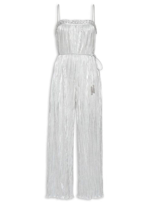 Macacão Feminino Trança Plissado – Prata