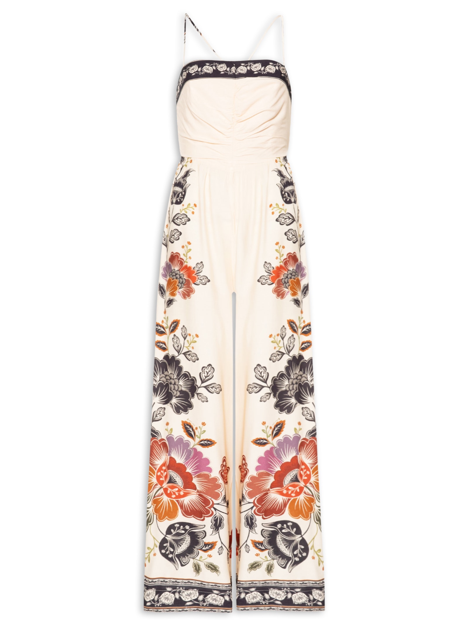 Macacão Flor de Fita Off White Farm