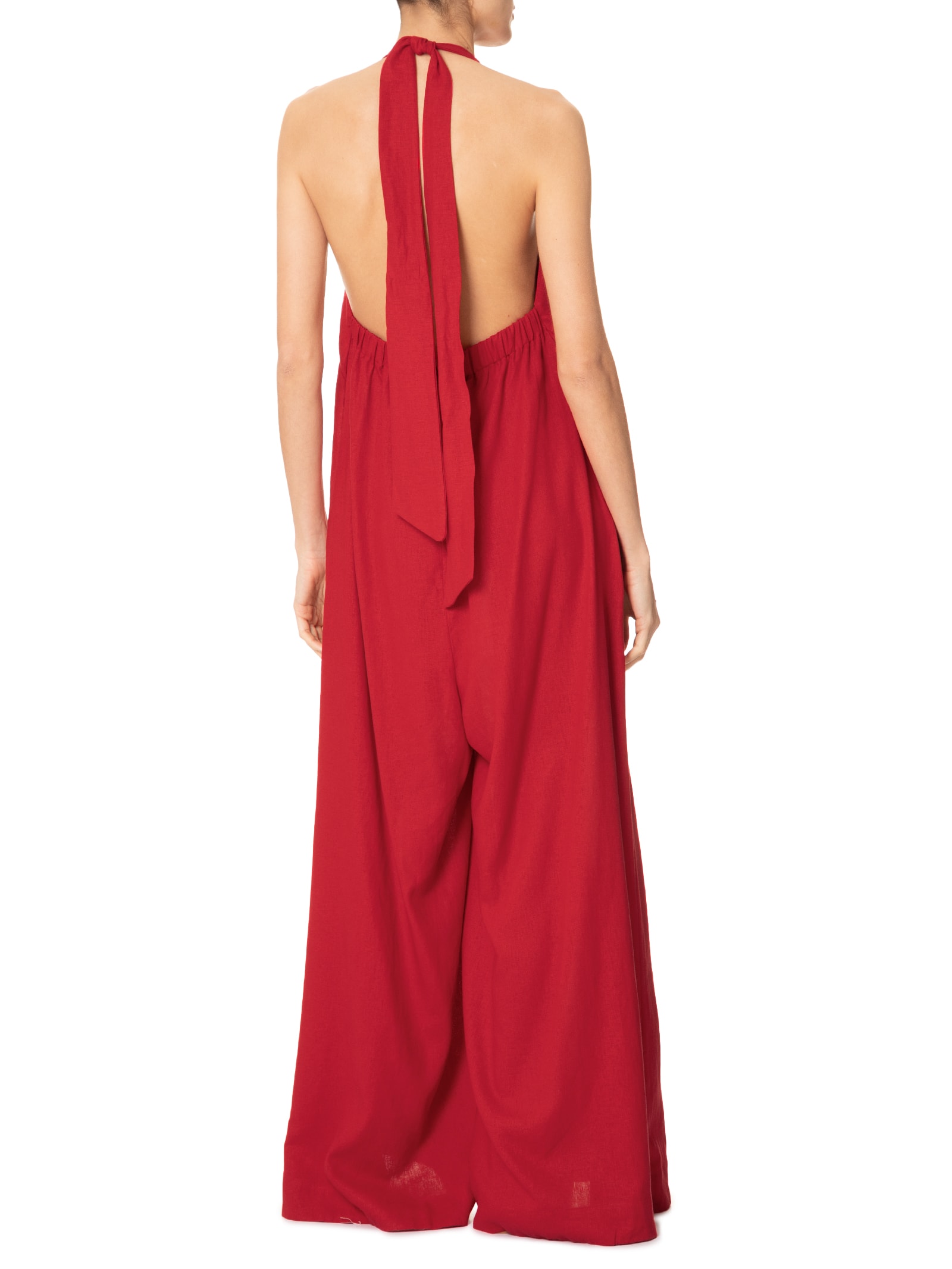 Macacão Frente Feminino Única Pantalona Vermelho Farm