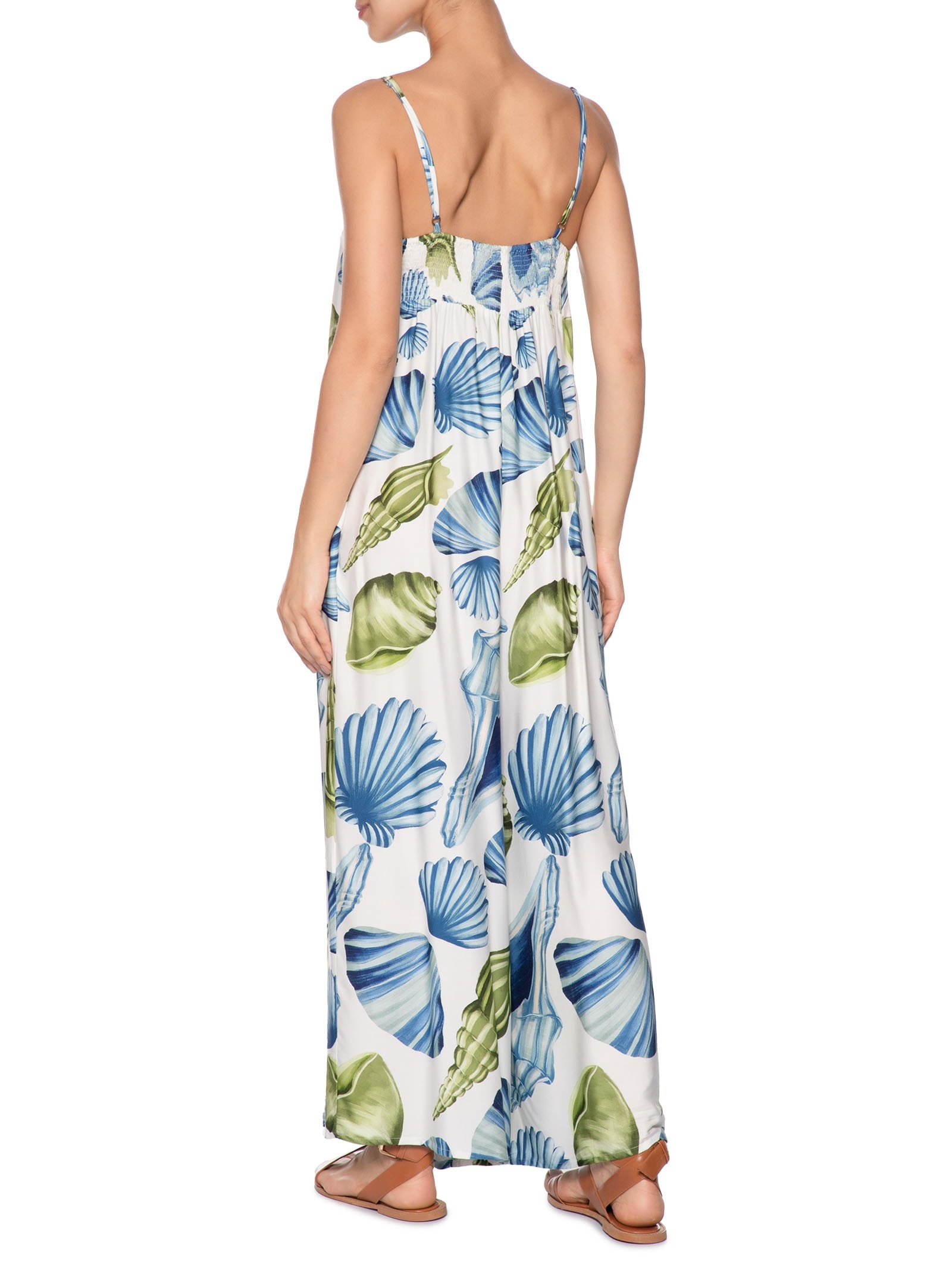 Macacão Longo Concha Litoral Azul Farm