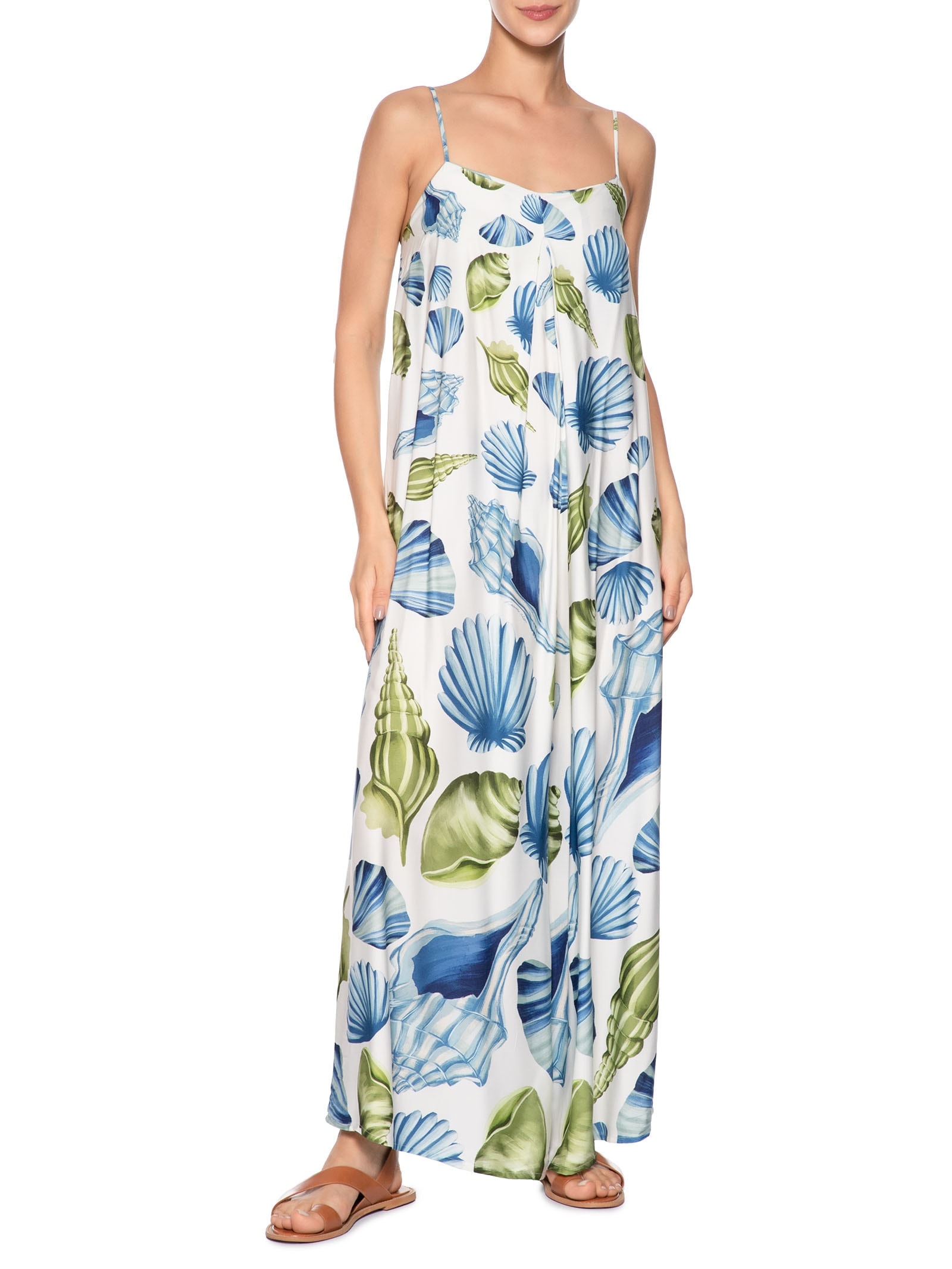 Macacão Longo Concha Litoral Azul Farm