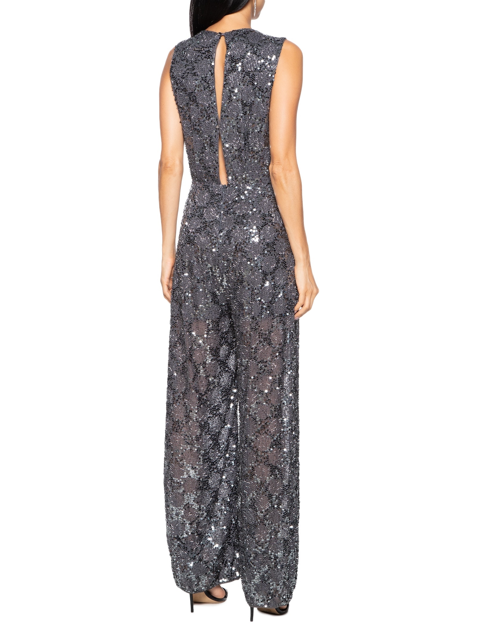 Macacão Paetê Cinza Colcci