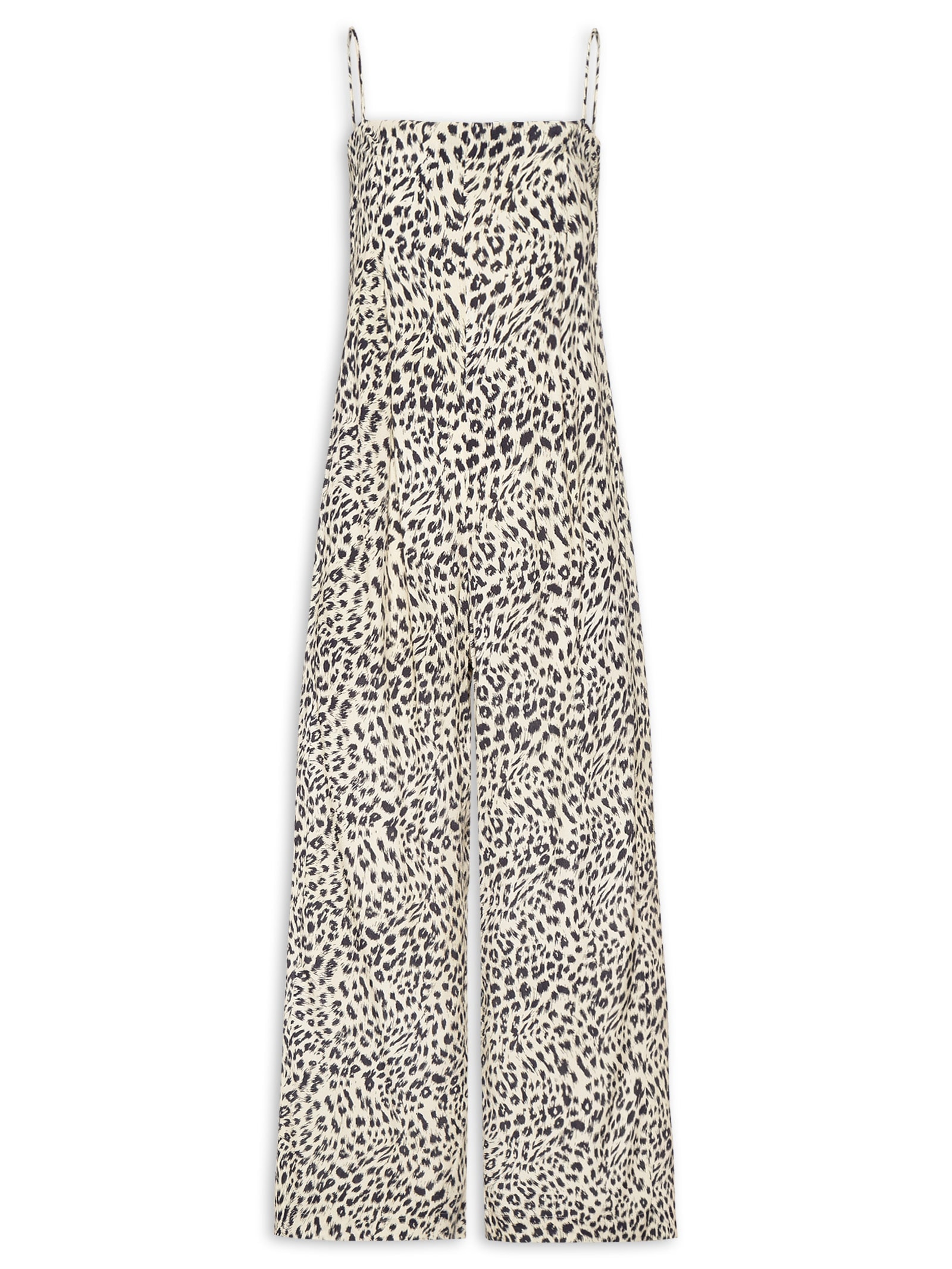 Macacão Pregas Onça Abby Preto Animale