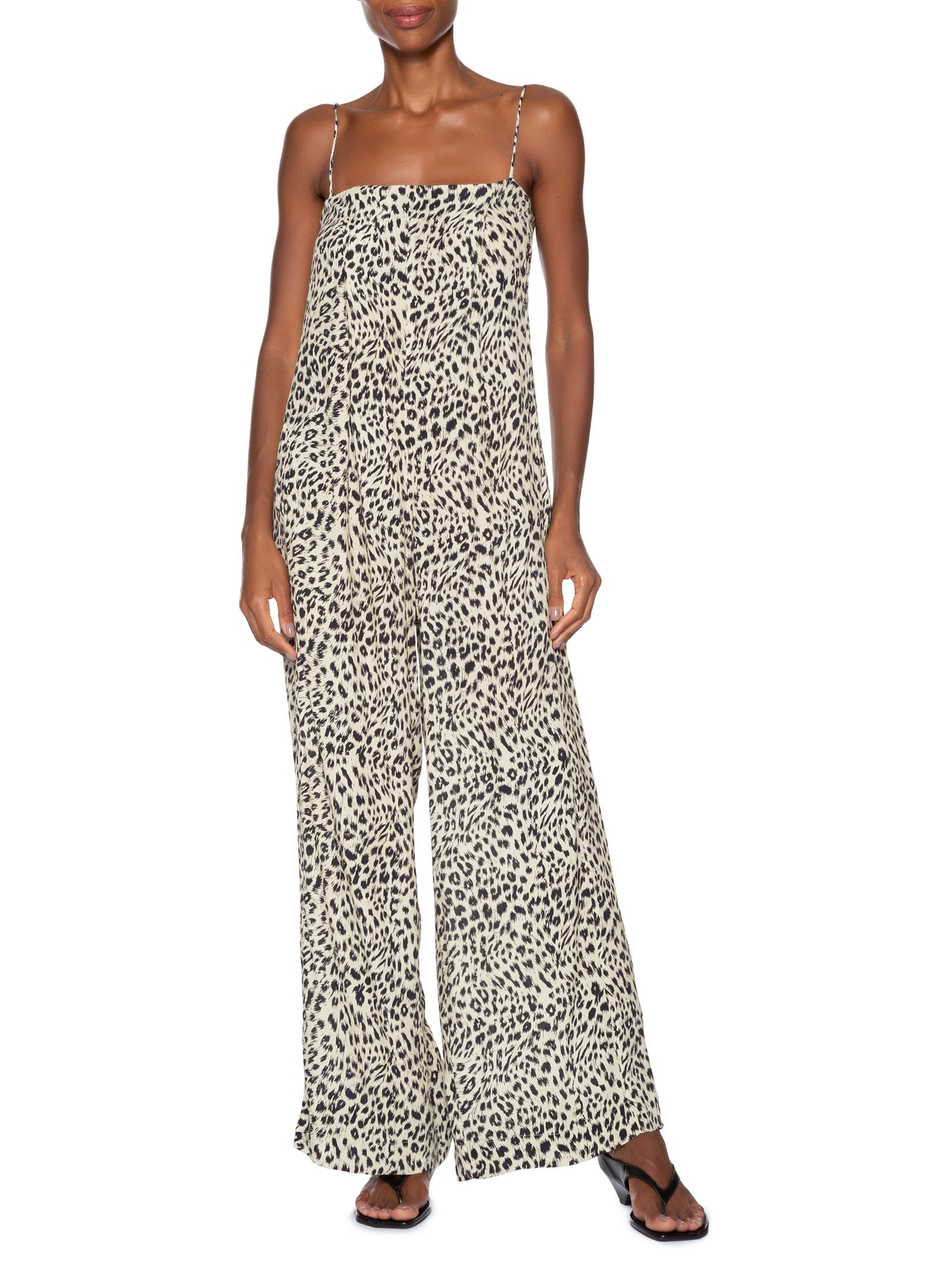 Macacão Pregas Onça Abby Preto Animale