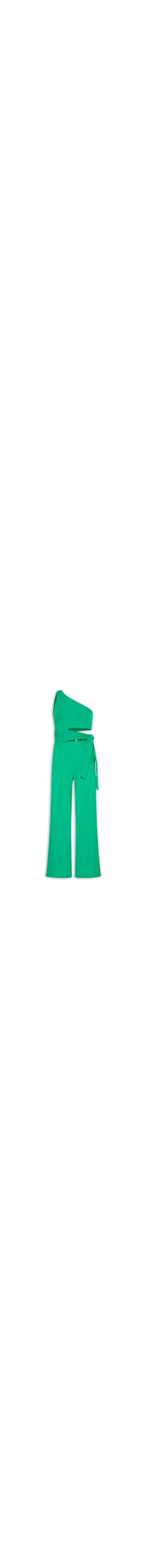 Macacão Rib Feminino Pantalona - Verde