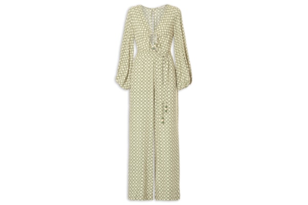 Macacão Vazado Estampa Amanhecer - Verde