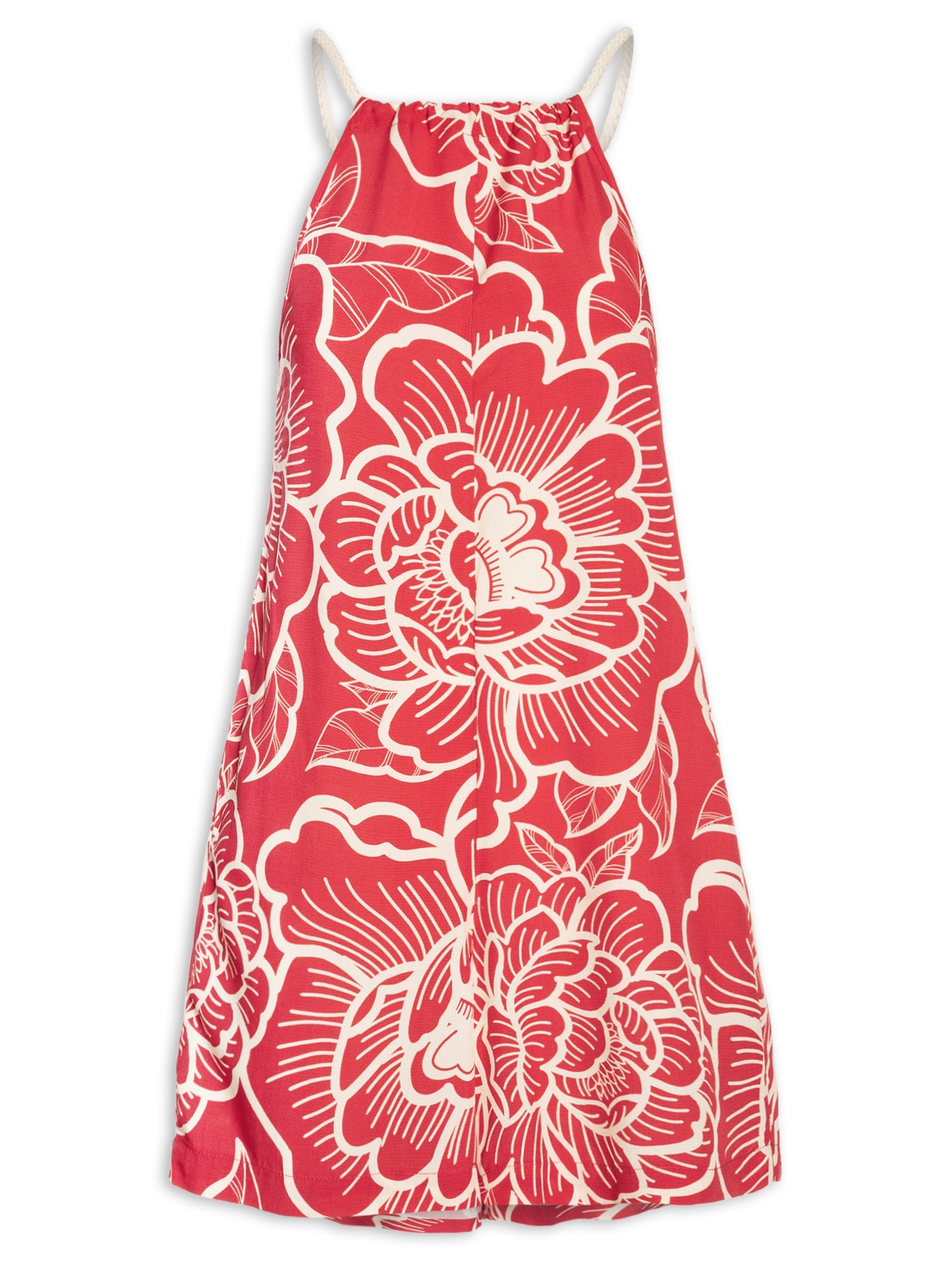 Macaquinho Decote Halter Vermelho Cacay