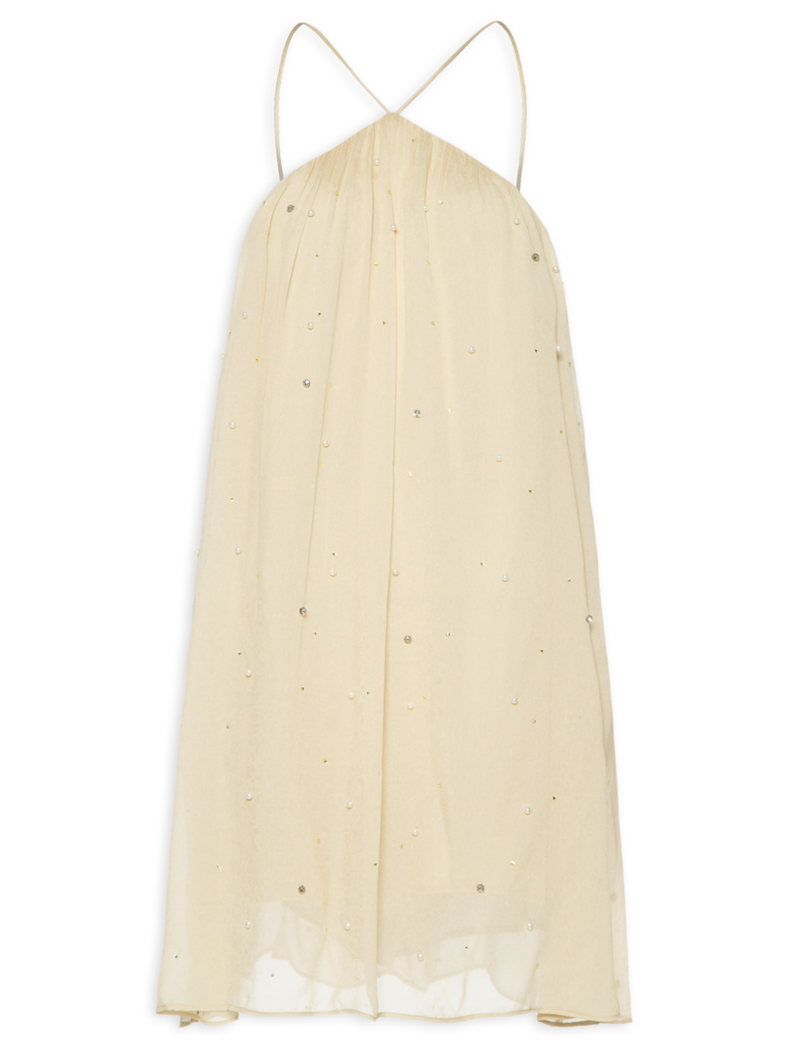 Macaquinho Feminino Com Pérolas e Brilhos Bege Animale