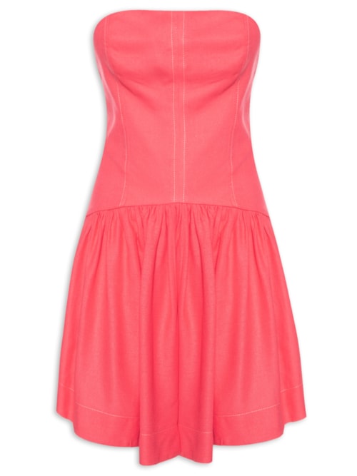 Macaquinho Feminino Corselet Sem Alça - Rosa