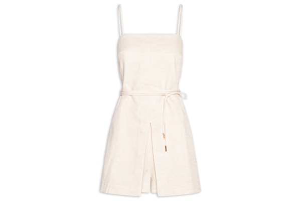 Macaquinho Feminino Curto Cristal - Bege