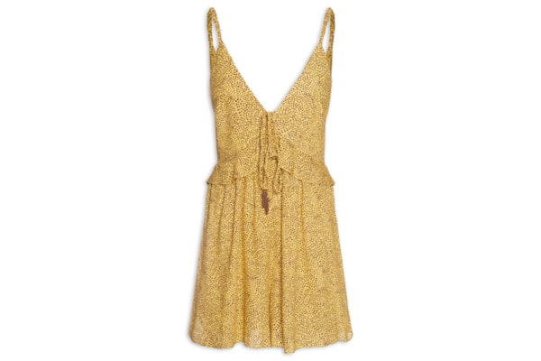 Macaquinho Feminino Estampa Gotas - Amarelo