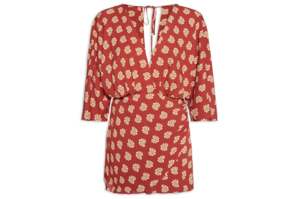 Macaquinho Feminino  Estampa Marisco - Vermelho