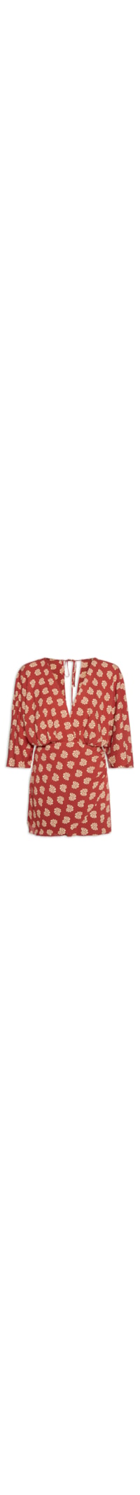 Macaquinho Feminino Estampa Marisco - Vermelho