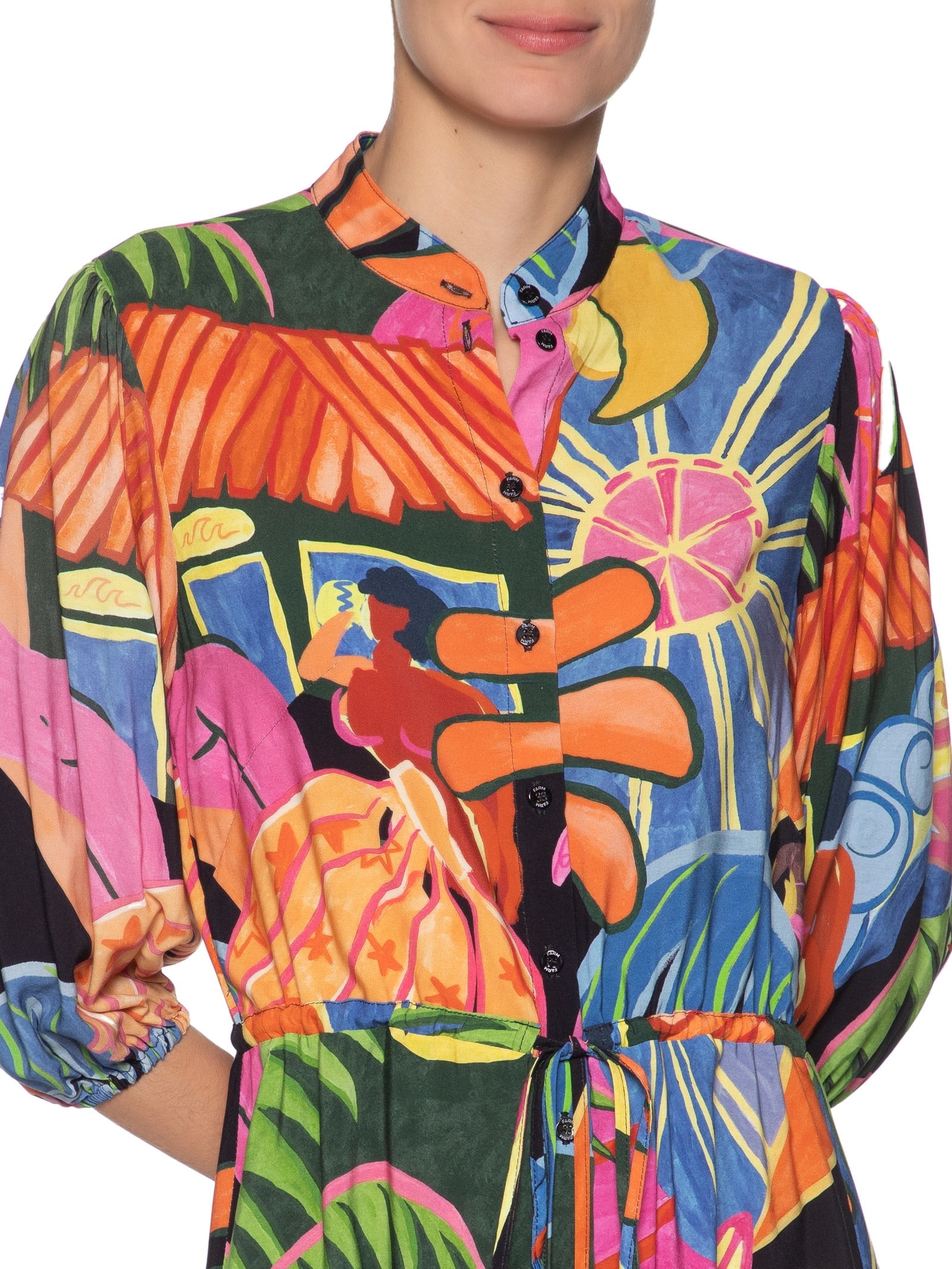 Macaquinho Feminino Fantasia Rosa Farm