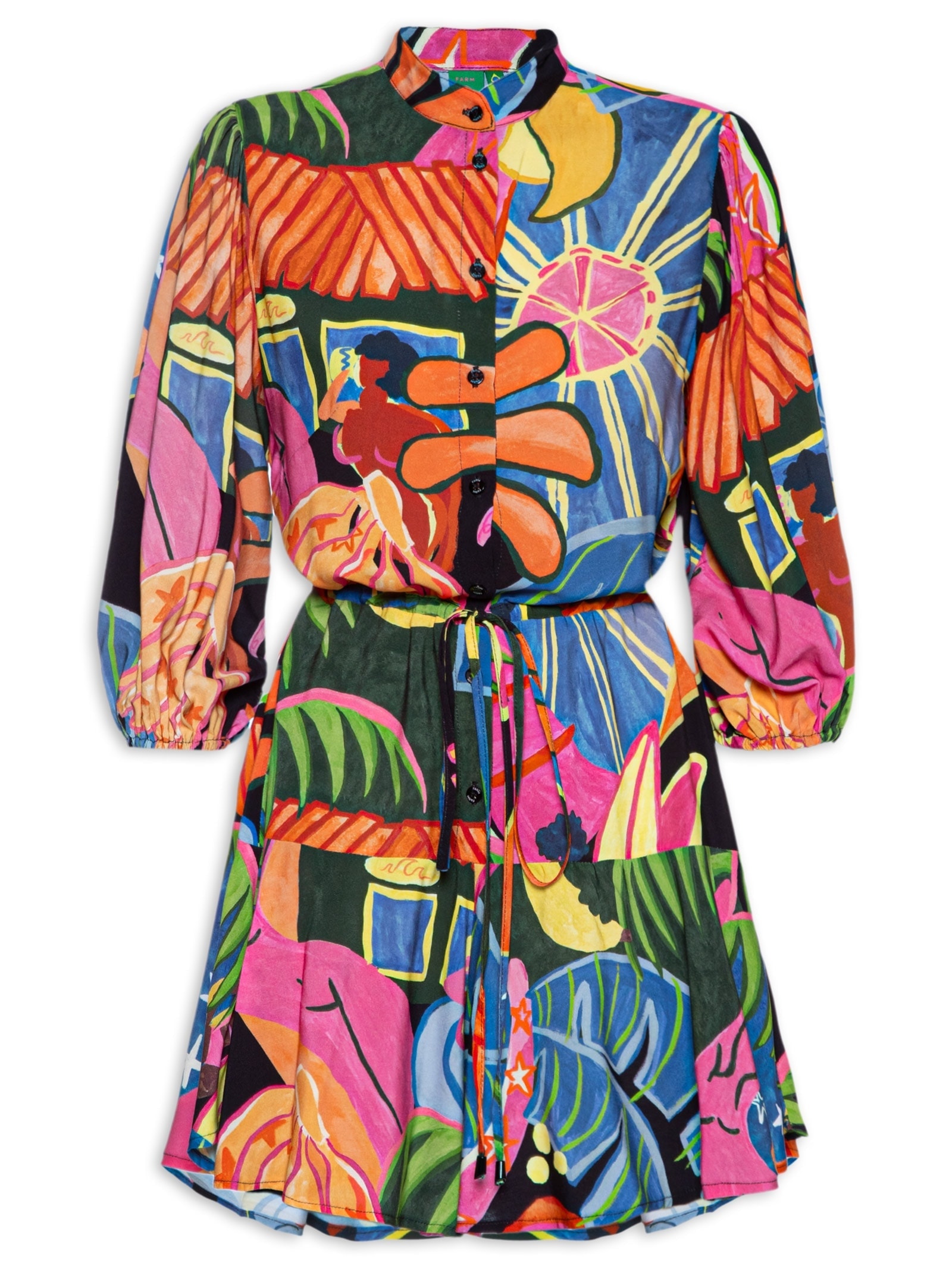 Macaquinho Feminino Fantasia Rosa Farm