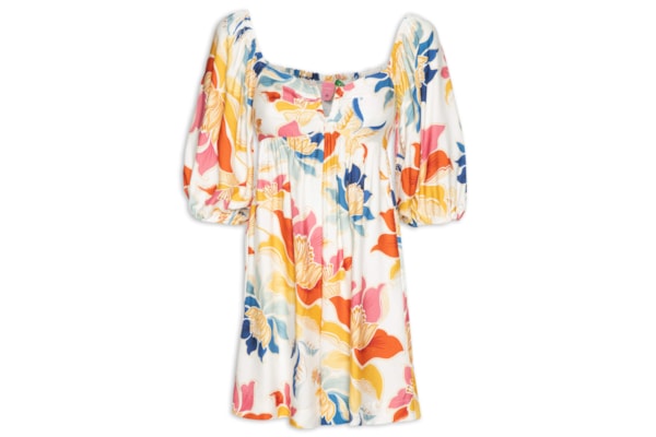 Macaquinho Feminino Floral Majestoso - Amarelo