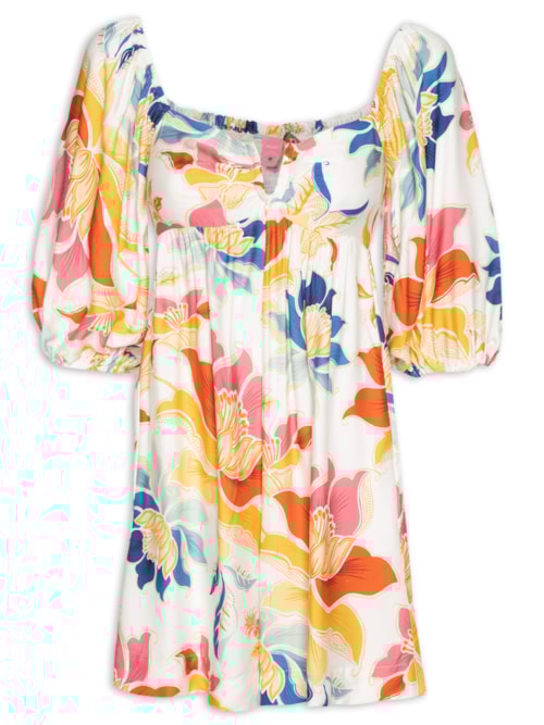 Macaquinho Feminino Floral Majestoso – Amarelo