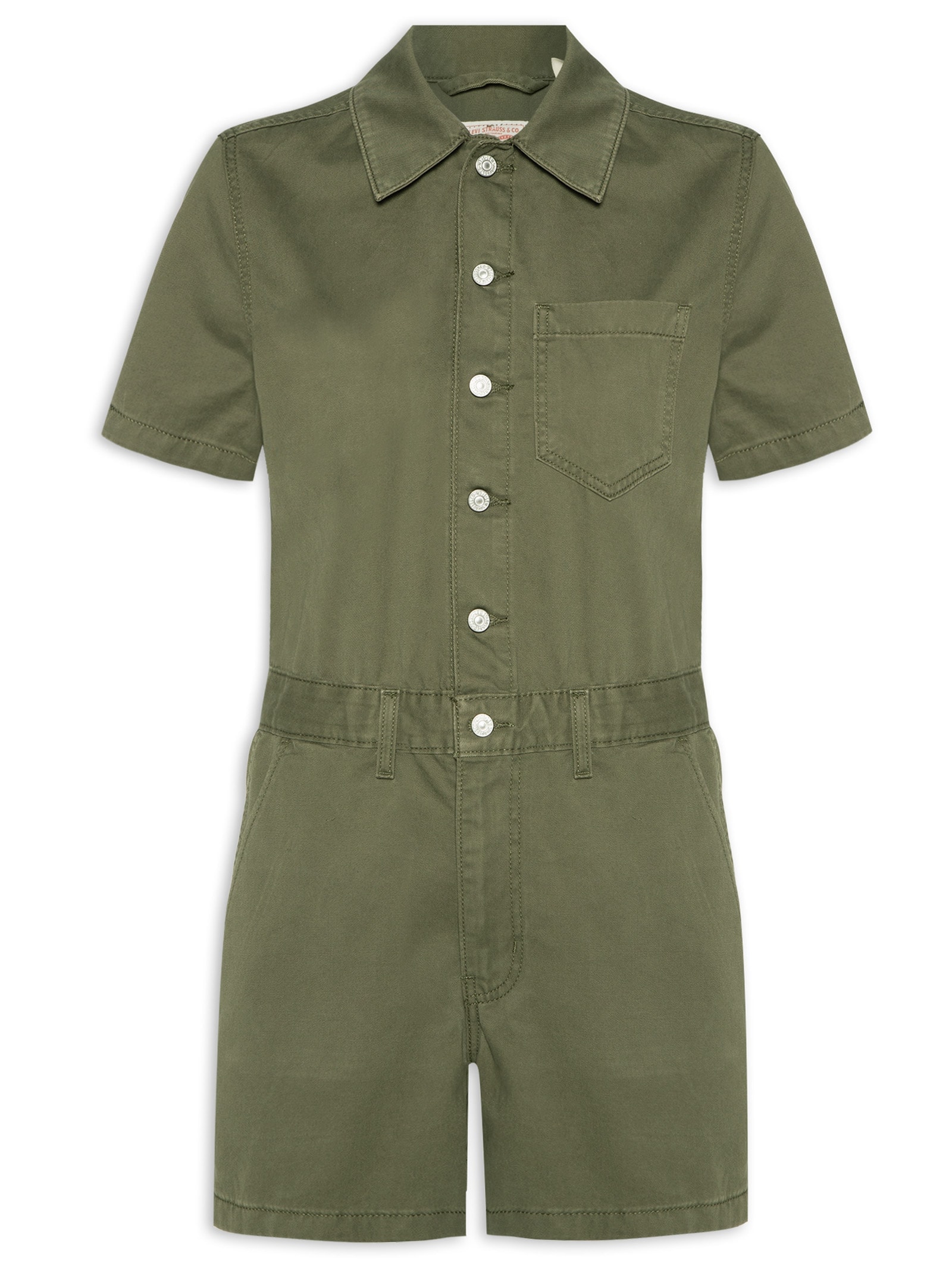 Macaquinho Feminino Heritage Romper Verde Levi's