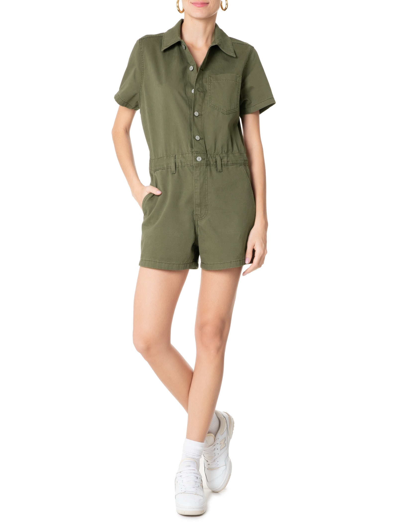 Macaquinho Feminino Heritage Romper Verde Levi's