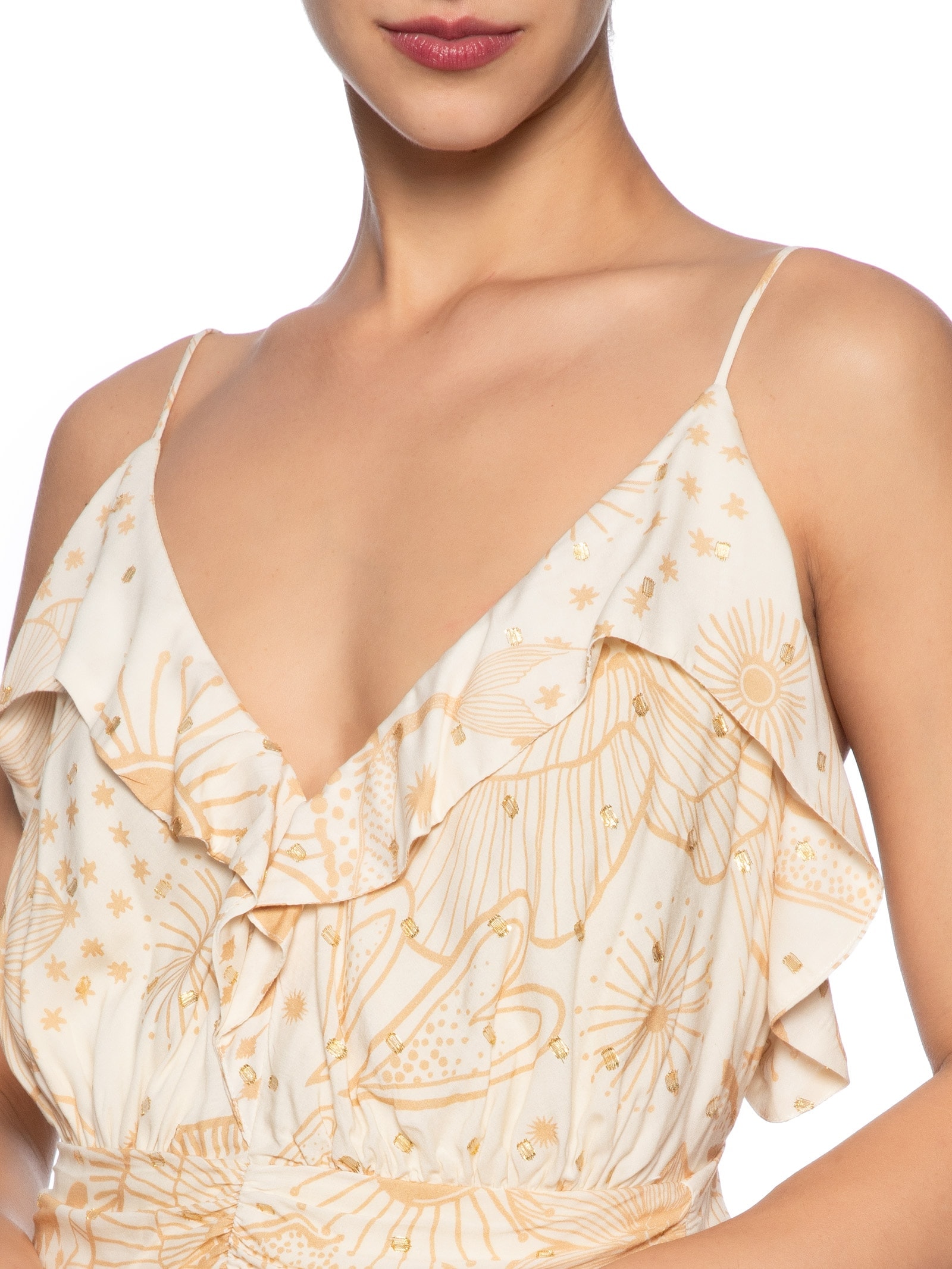 Macaquinho Feminino Jardim Místico Off White Farm