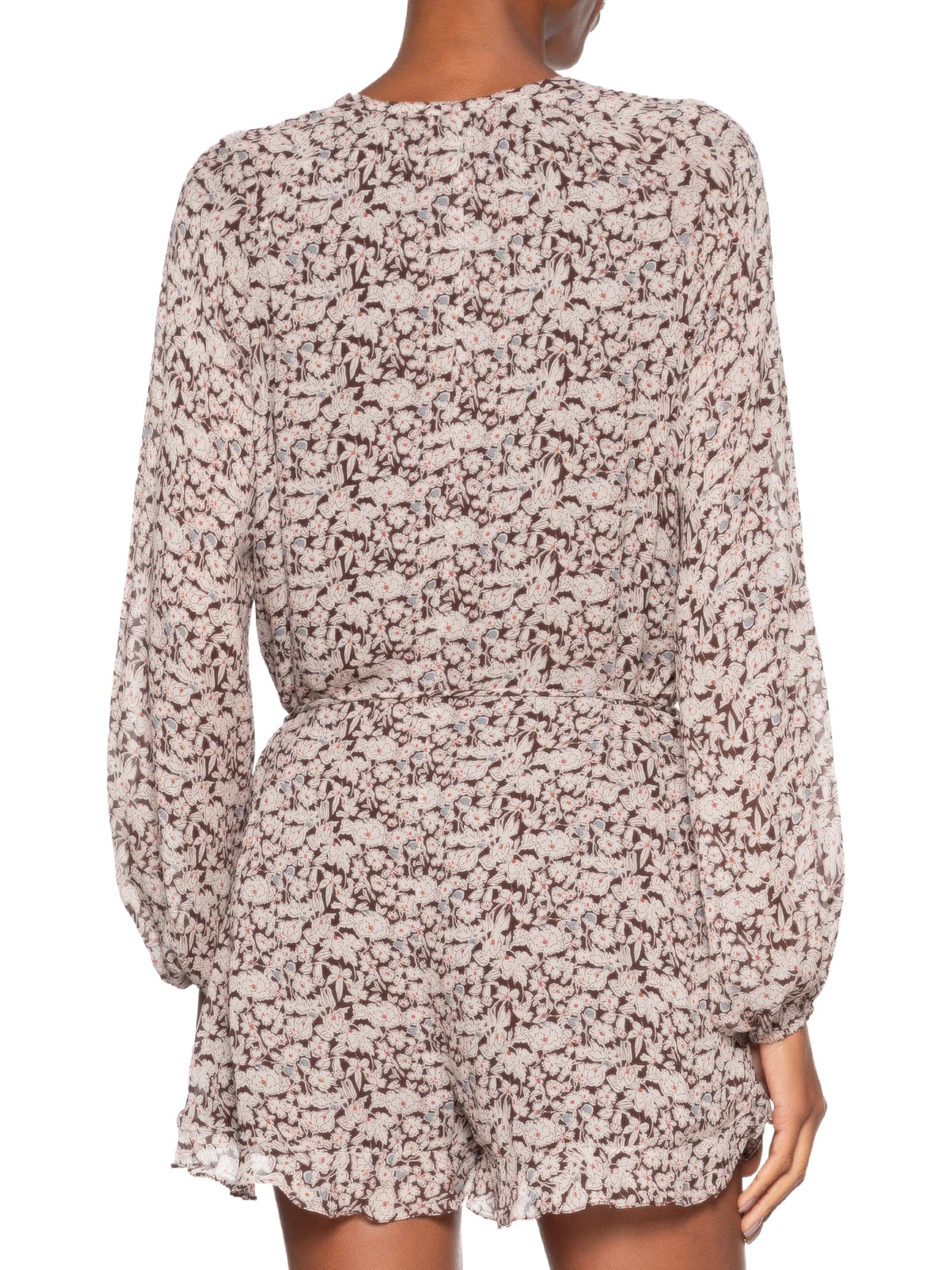 Macaquinho Feminino Liberty Chelsea Marrom Animale