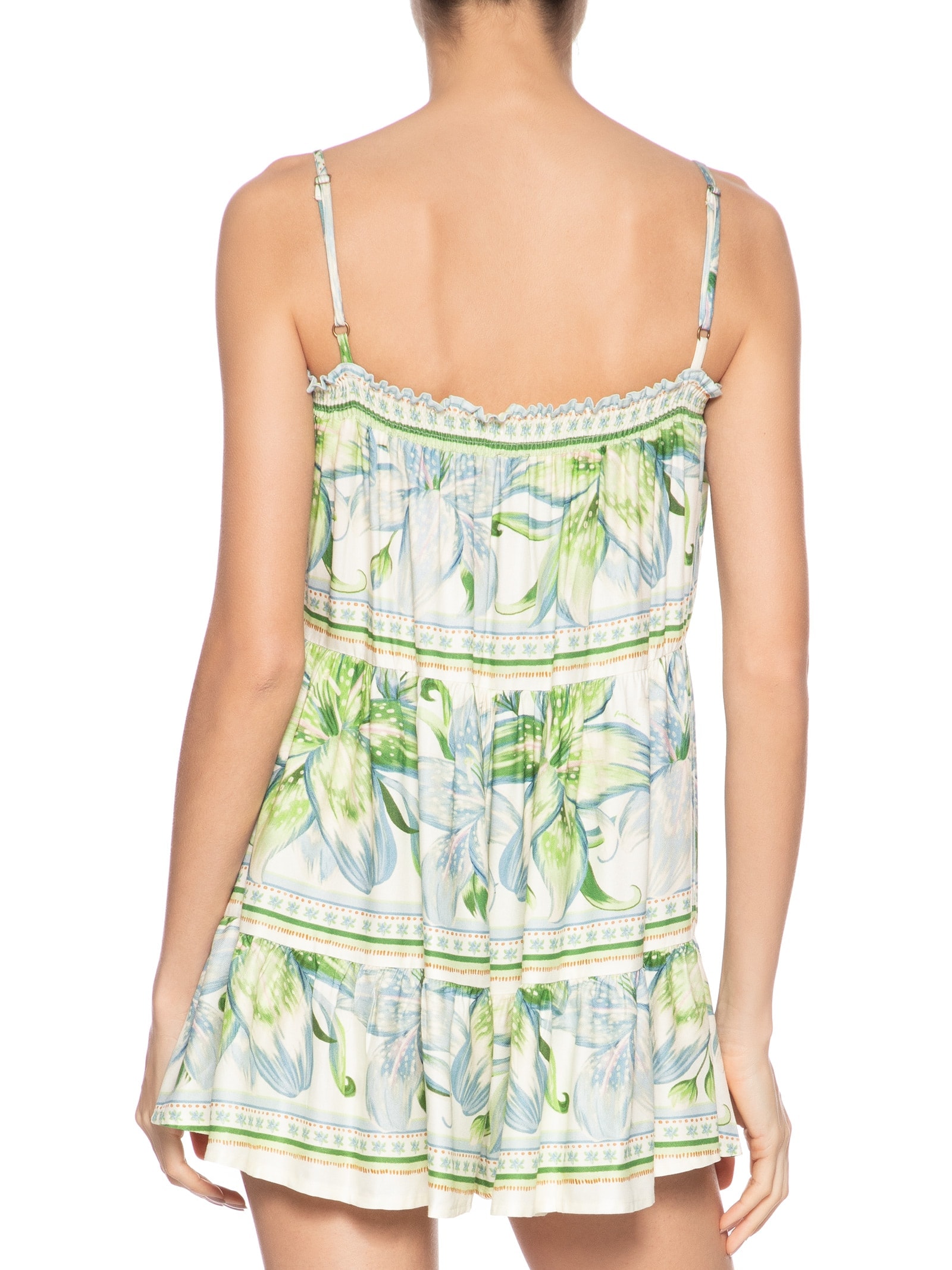 Macaquinho Feminino Lírio Tropical Lenço Verde Farm