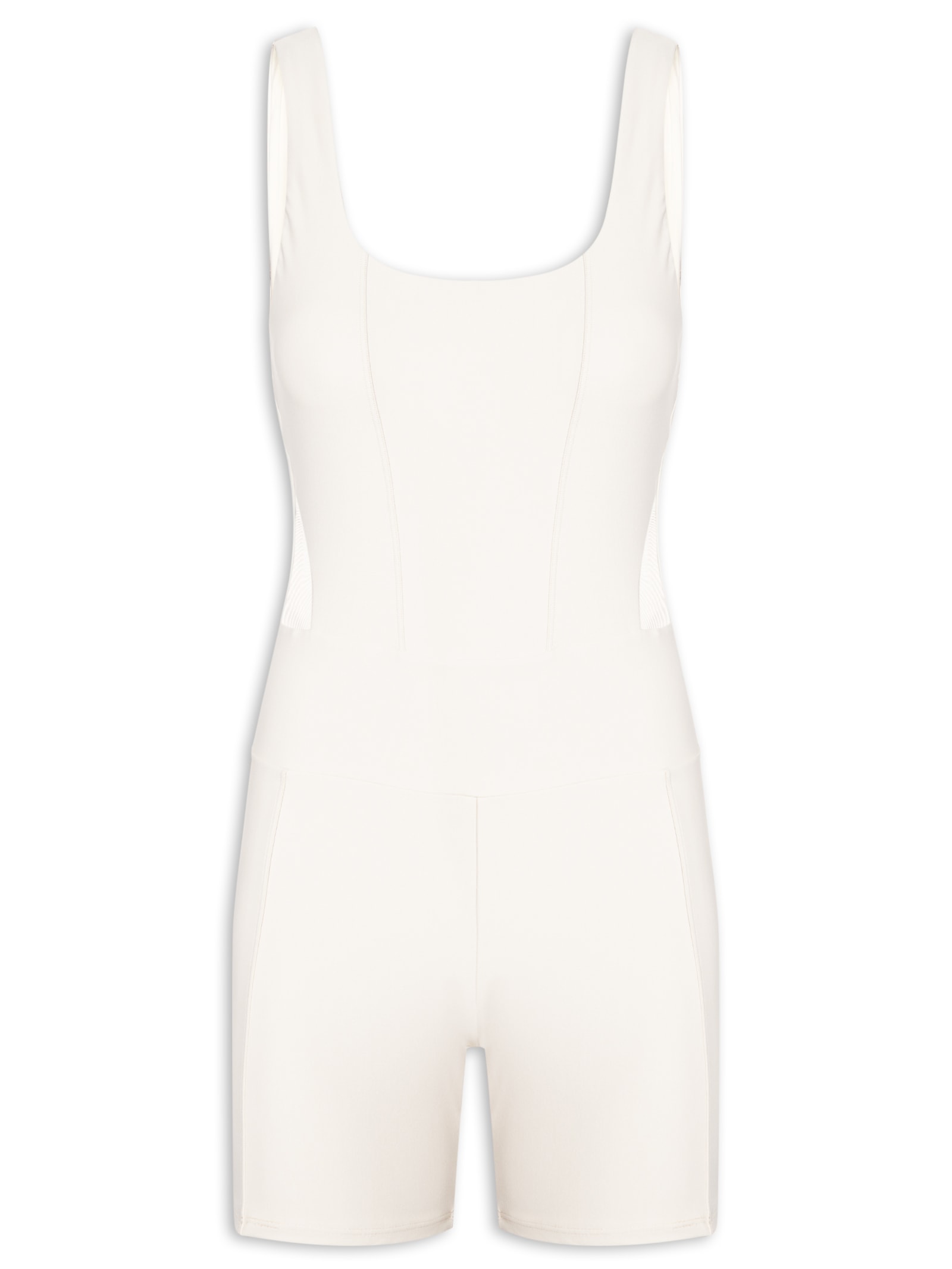 Macaquinho Feminino Liso Branco Body For Sure