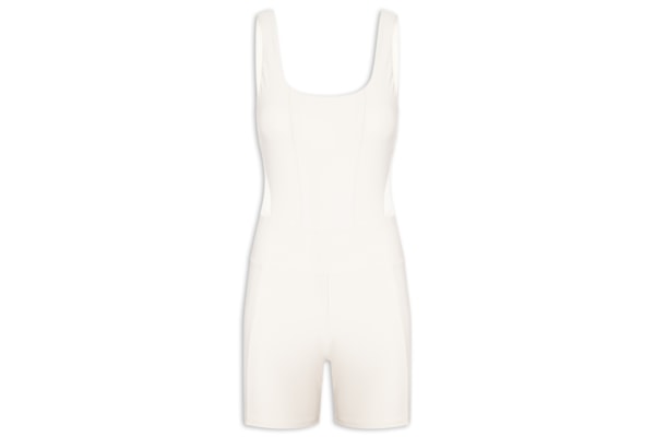 Macaquinho Feminino Liso - Branco